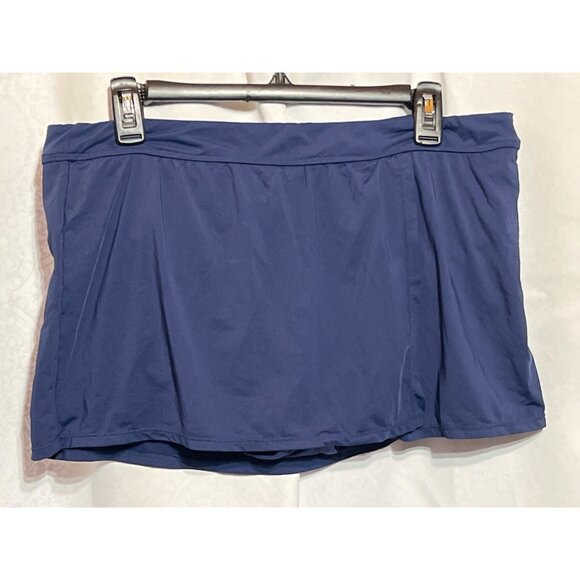 Catalina Womens Navy Blue Swim Skirt Bottom L 12-14 Nylon Spandex - Picture 1 of 5